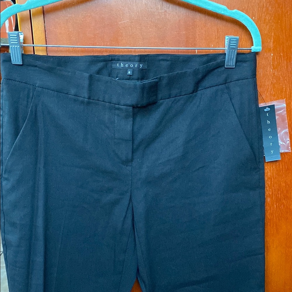 NWT Theory Black Linen Dress Work Pants